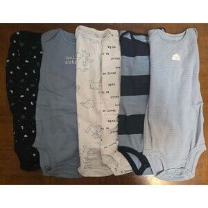 Carter’s Baby Bodysuits Romper Pack Of 6 One Piece Long Sleeve Size 24 Months
